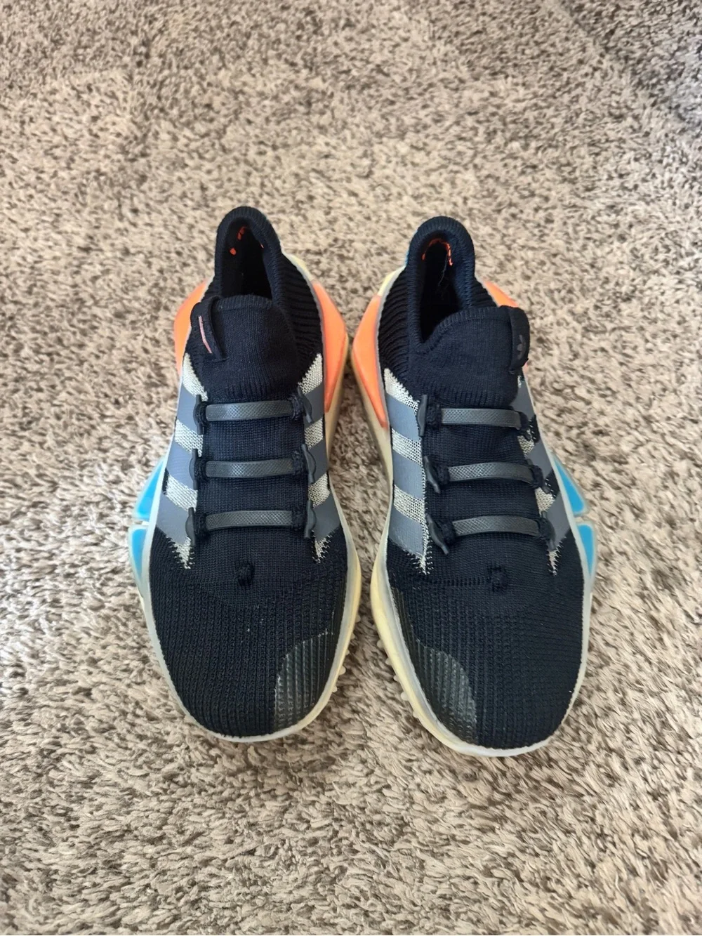 adidas Kids Navy, Gray, Blue and Orange Sneakers